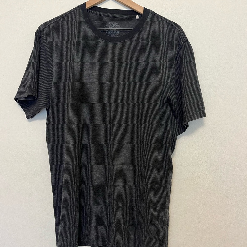 Prana Black Striped T-Shirt